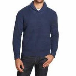 Weatherproof Vintage Men's Shawl Collar Sweater Blue NWT